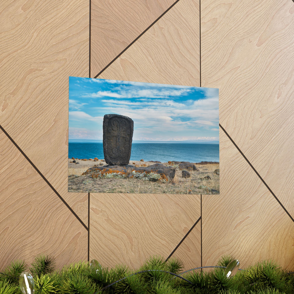 Khachkar by Lake Sevan